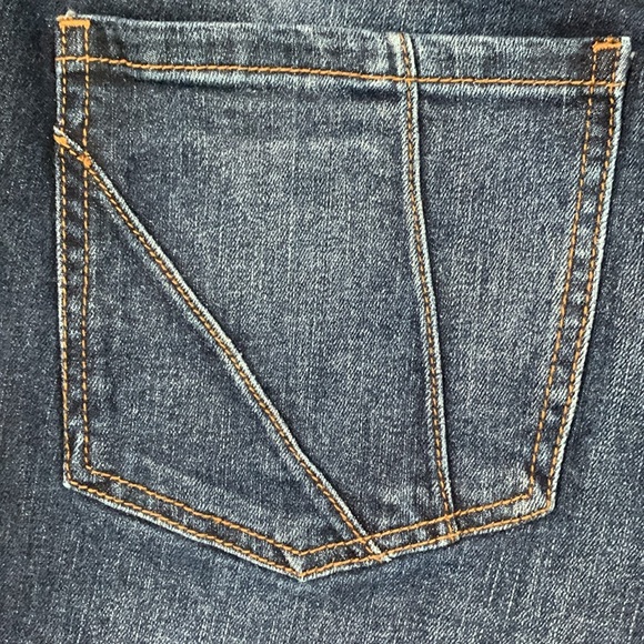 SHYANNE WOMEN'S DARK WASH MID RISE SLIT BOOT CUT JEANS size 32 - Picture 8 of 15